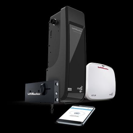 LiftMaster smart garage door opener system with myQ Wi-Fi and battery backup
