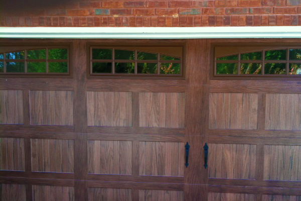Steel door wood stain look project