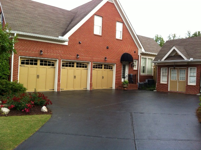 Carriage house overlay garage door