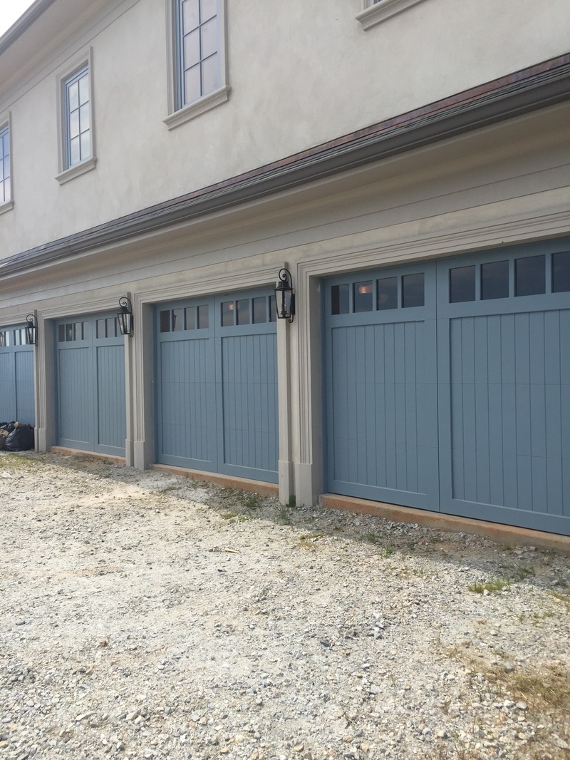 Wood garage door installation