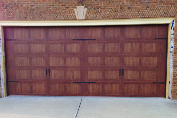 Steel door wood stain look project