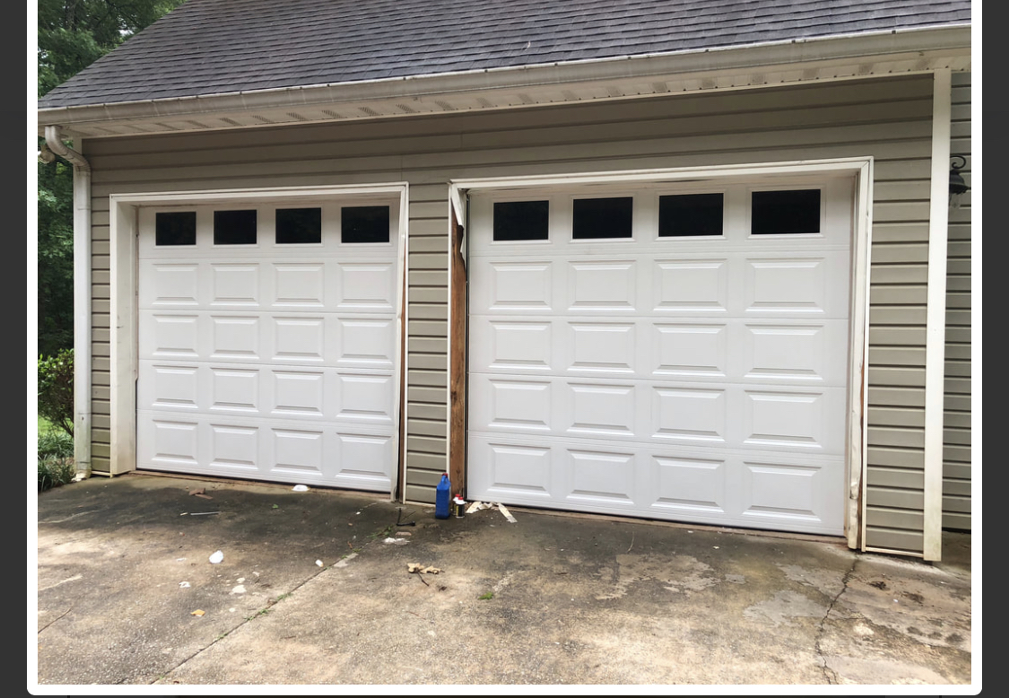 Raised panel garage door installation