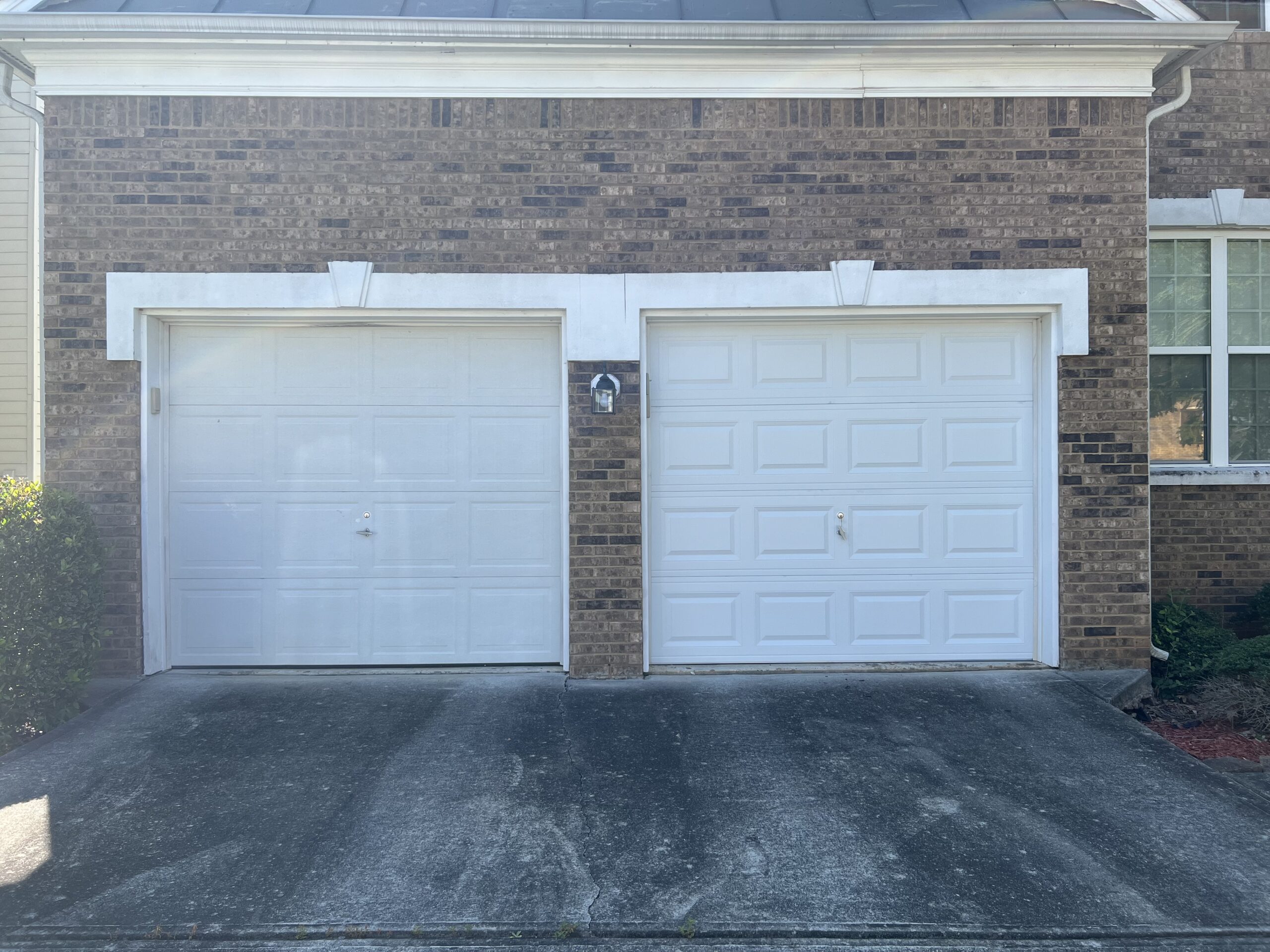 Raised panel garage door installation