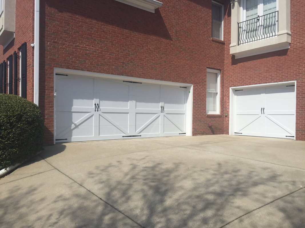 Carriage house overlay garage door