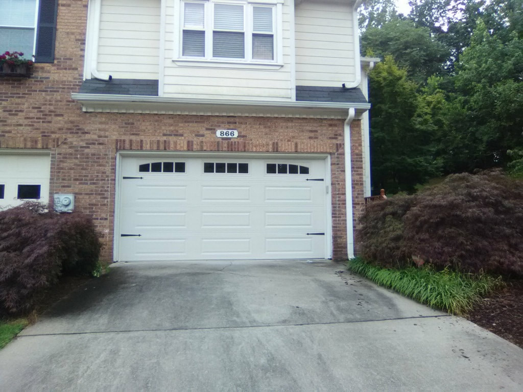 Raised panel garage door installation