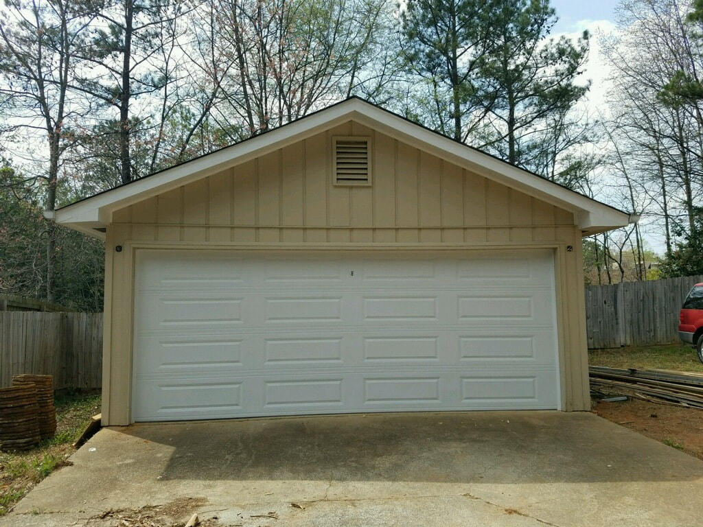 Raised panel garage door installation