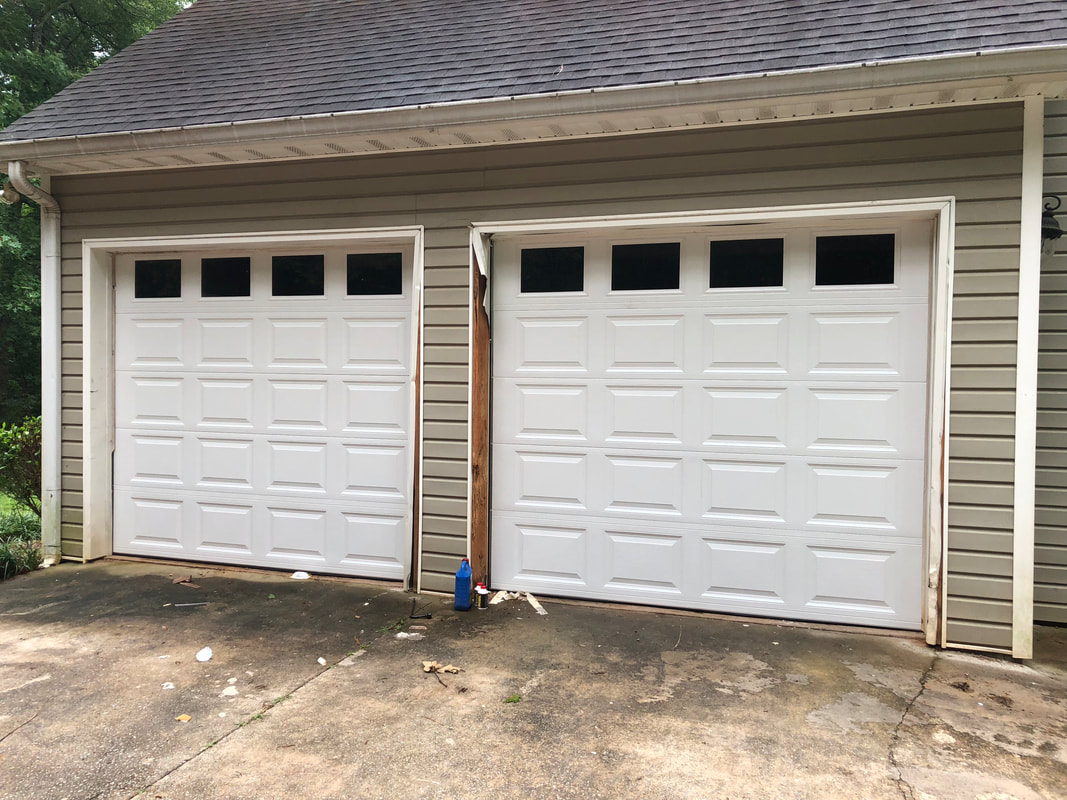 Raised panel garage door installation