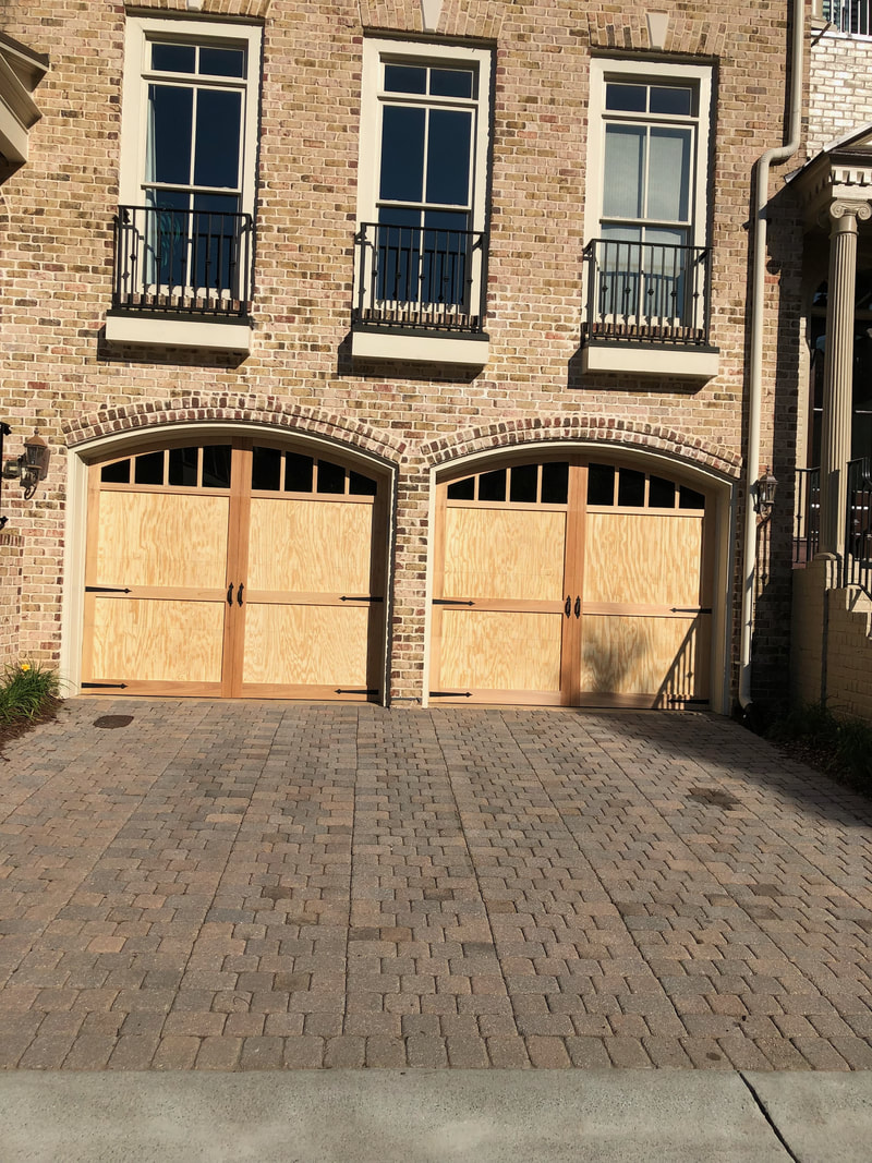 Wood garage door installation