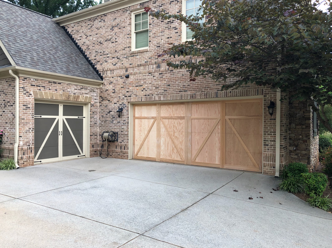 Wood garage door project