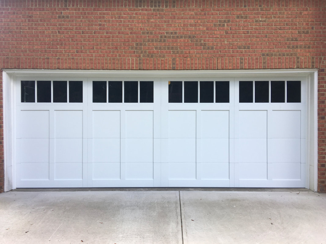 Carriage house overlay garage door