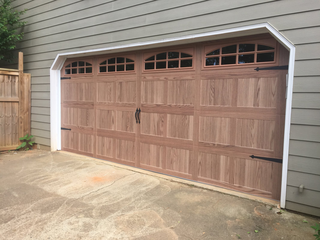 Steel door wood stain look project