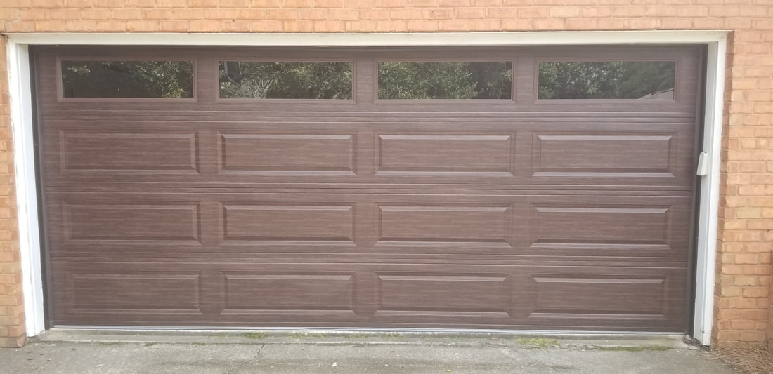 Steel door wood stain look project